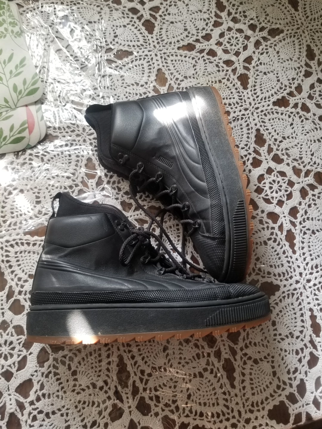 Brand New Mens Puma Black High-Top Boots Size 11 - photo 2