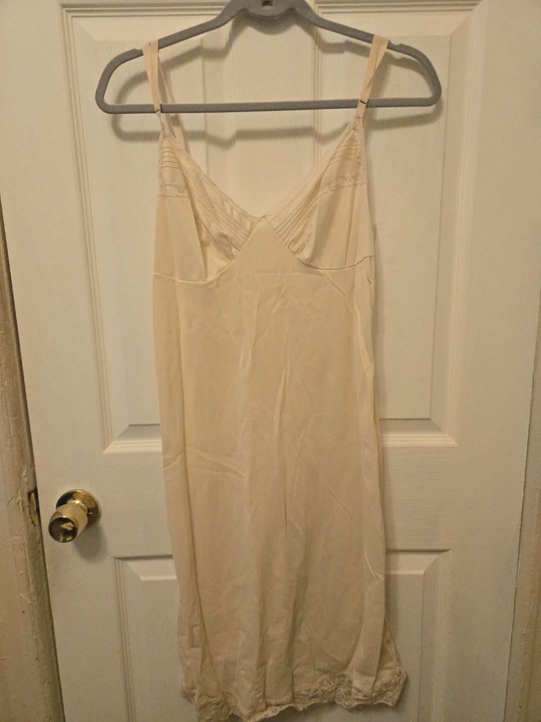 3 slip dresses 2 in cream and 1 black