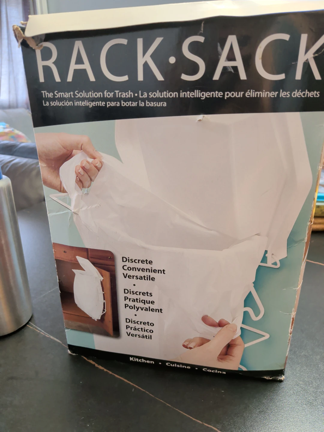 Discrete trash bag holder - never been used