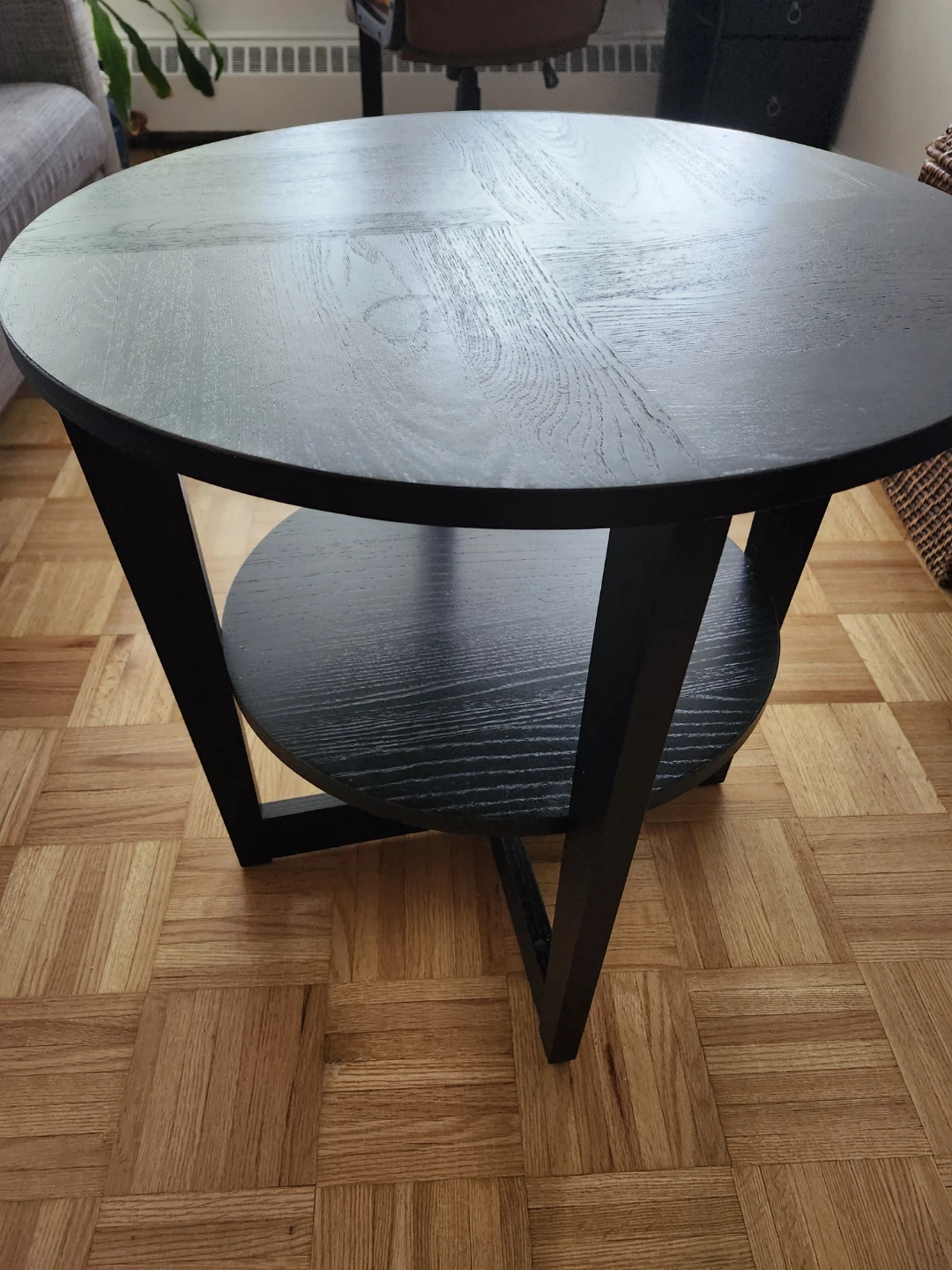 Round Black Side Table