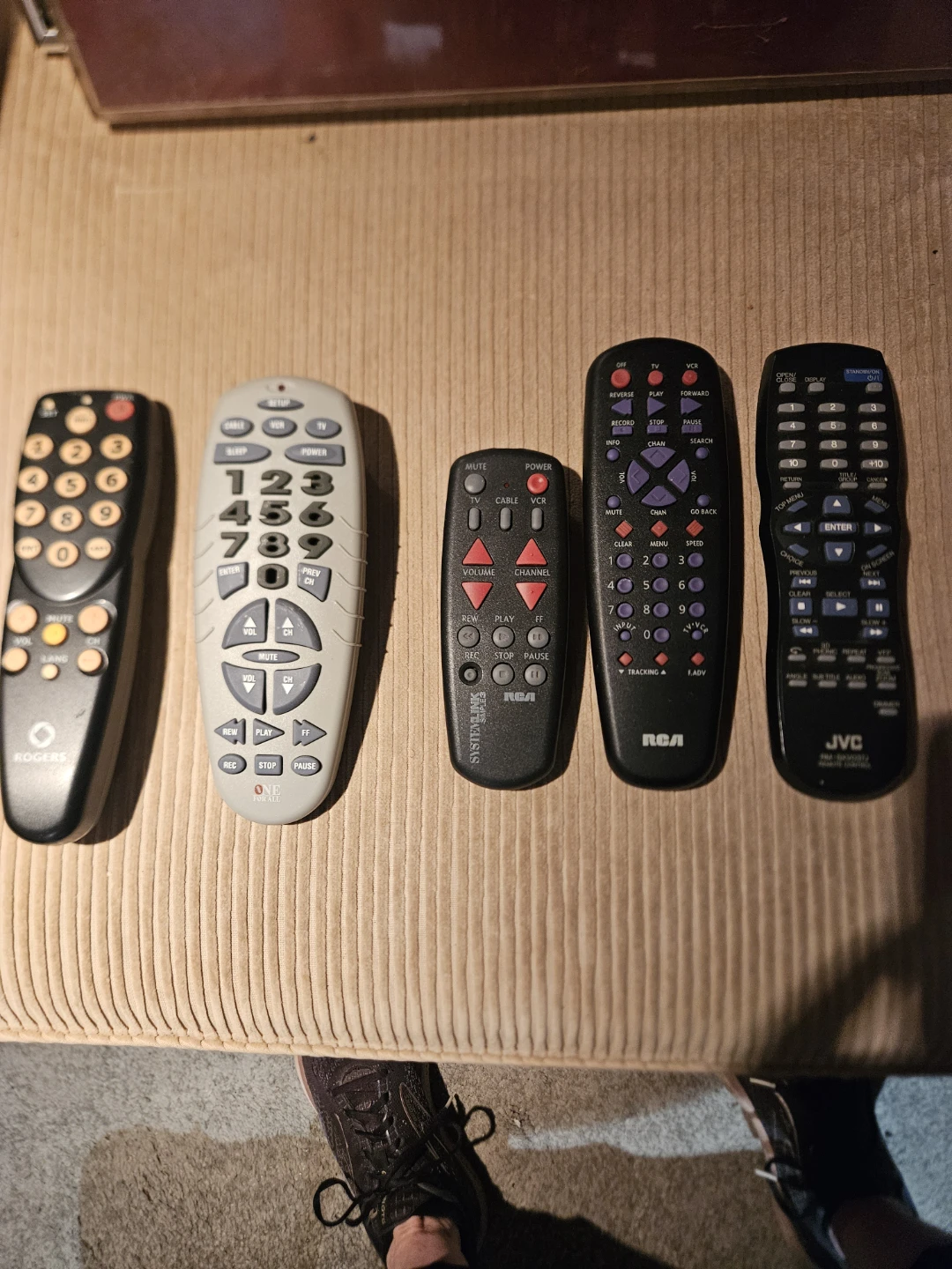 Five Universal and Brand Remotes