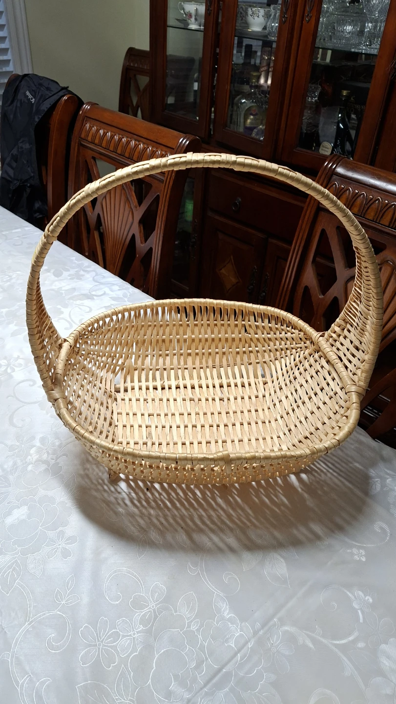 Woven Wicker Storage Basket with Handle