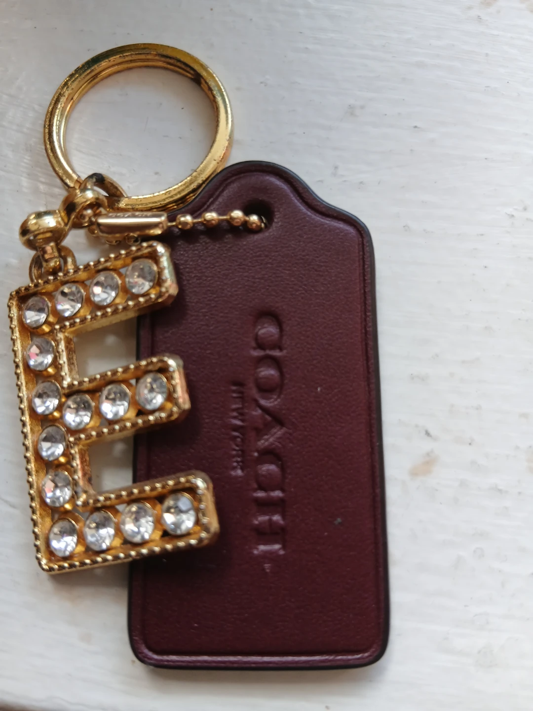 Coach Letter E Rhinestone Keychain - photo 2