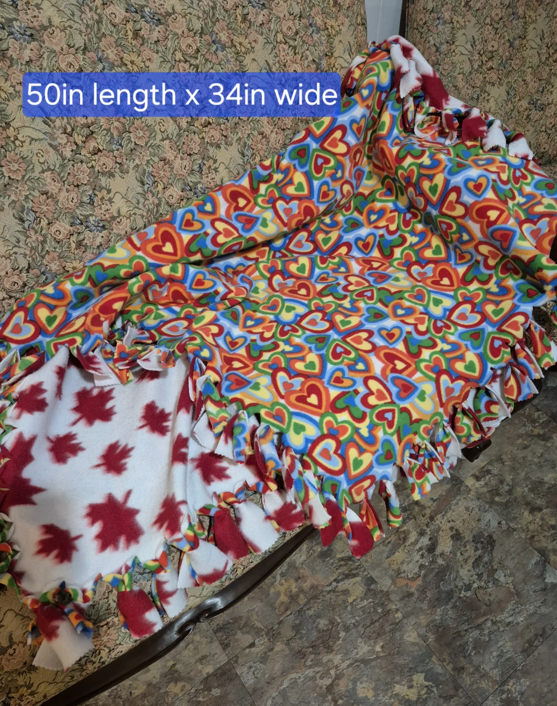 Double-Sided Fleece Tie Blanket, brand new