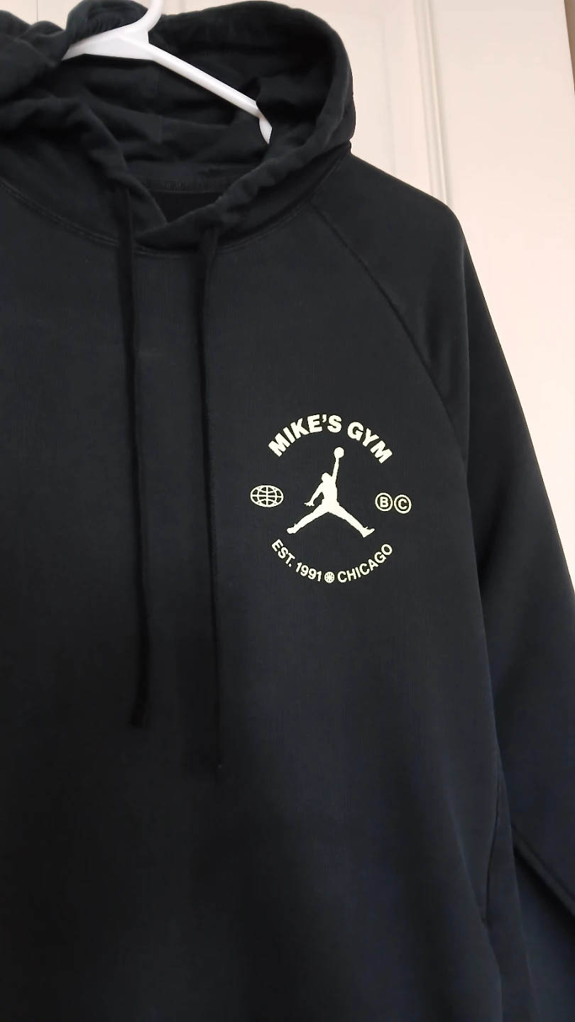 JORDAN dri fit men's black print hoodie size L - photo 5