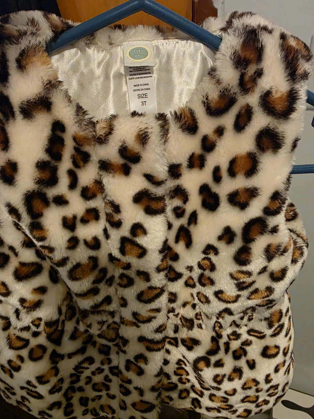 Little Me Leopard Print Faux Fur Vest Size 3T - photo 5