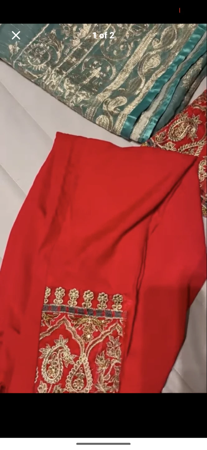 Red Embroidered Salwar Kameez - photo 2
