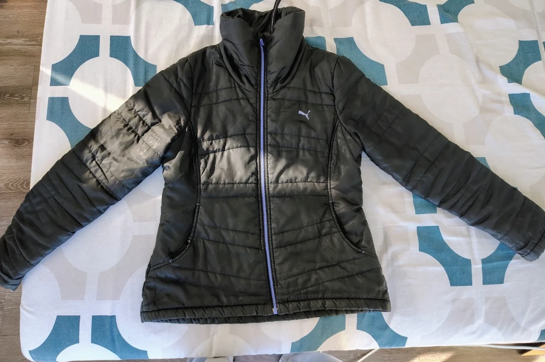 Puma Black Quilted Puffer Jacket