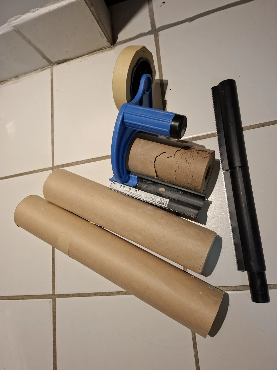Scotch packing tape dispenser and paper rolls