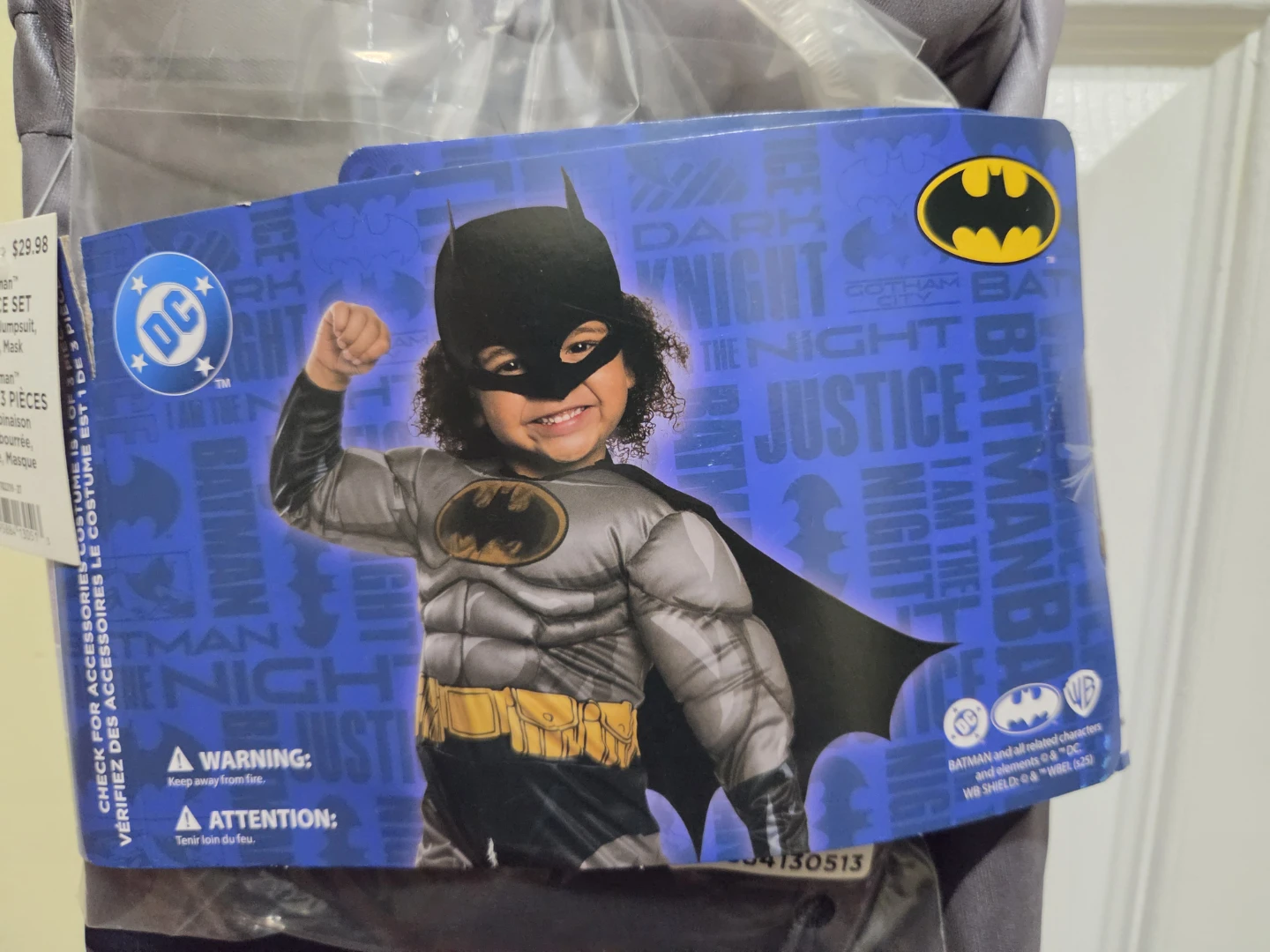 Batman Costume 3-Piece Toddler 2T