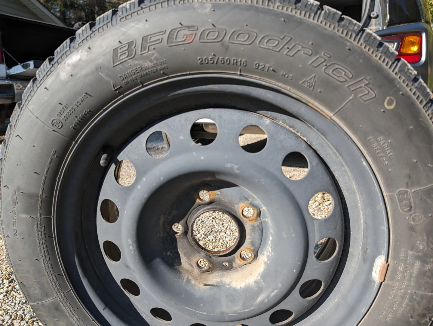 BFGoodrich Winter Tires on Steel Rims 205/60 R16
