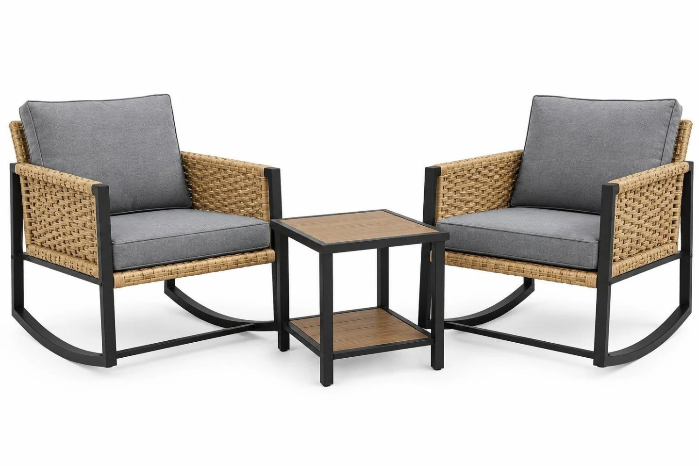 New<> 3-Piece Patio Rocking Chair and Table Set - photo 2