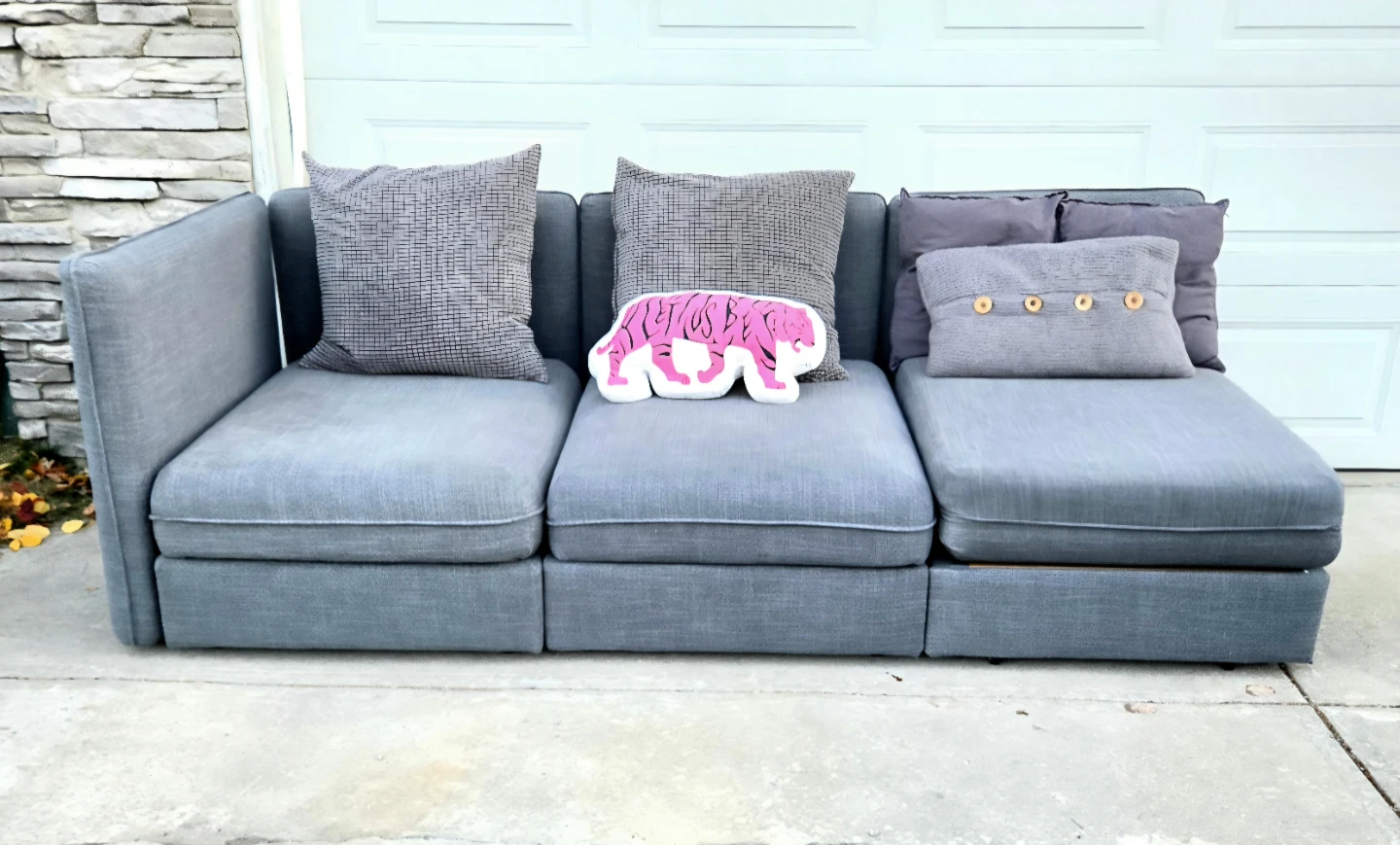 Vintage Modular Sleeper Sofa in Grey. Like New! - photo 3