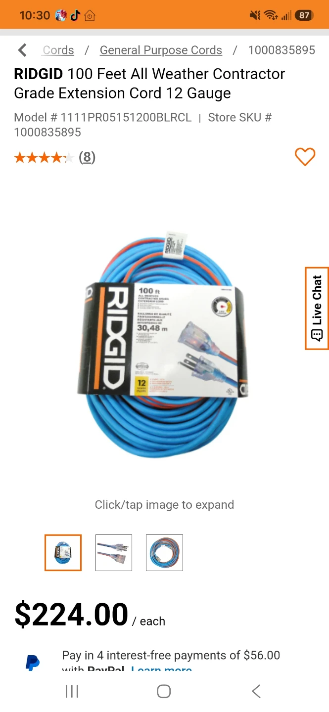 RIDGID 100ft All Weather Extension Cord 12 Gauge - photo 3