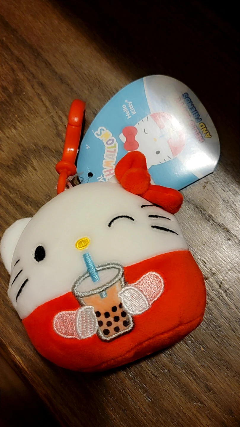 NEW Squishmallows Hello Kitty Plush Keychain