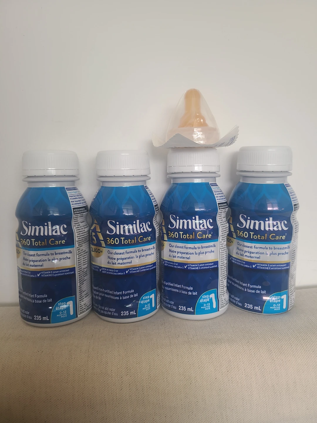 4 Similac 360 Total Care Step 1 Formula Bottles - NEW