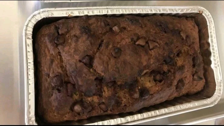 Dark Baked Chocolate Chip Banana Bread - Home Baked