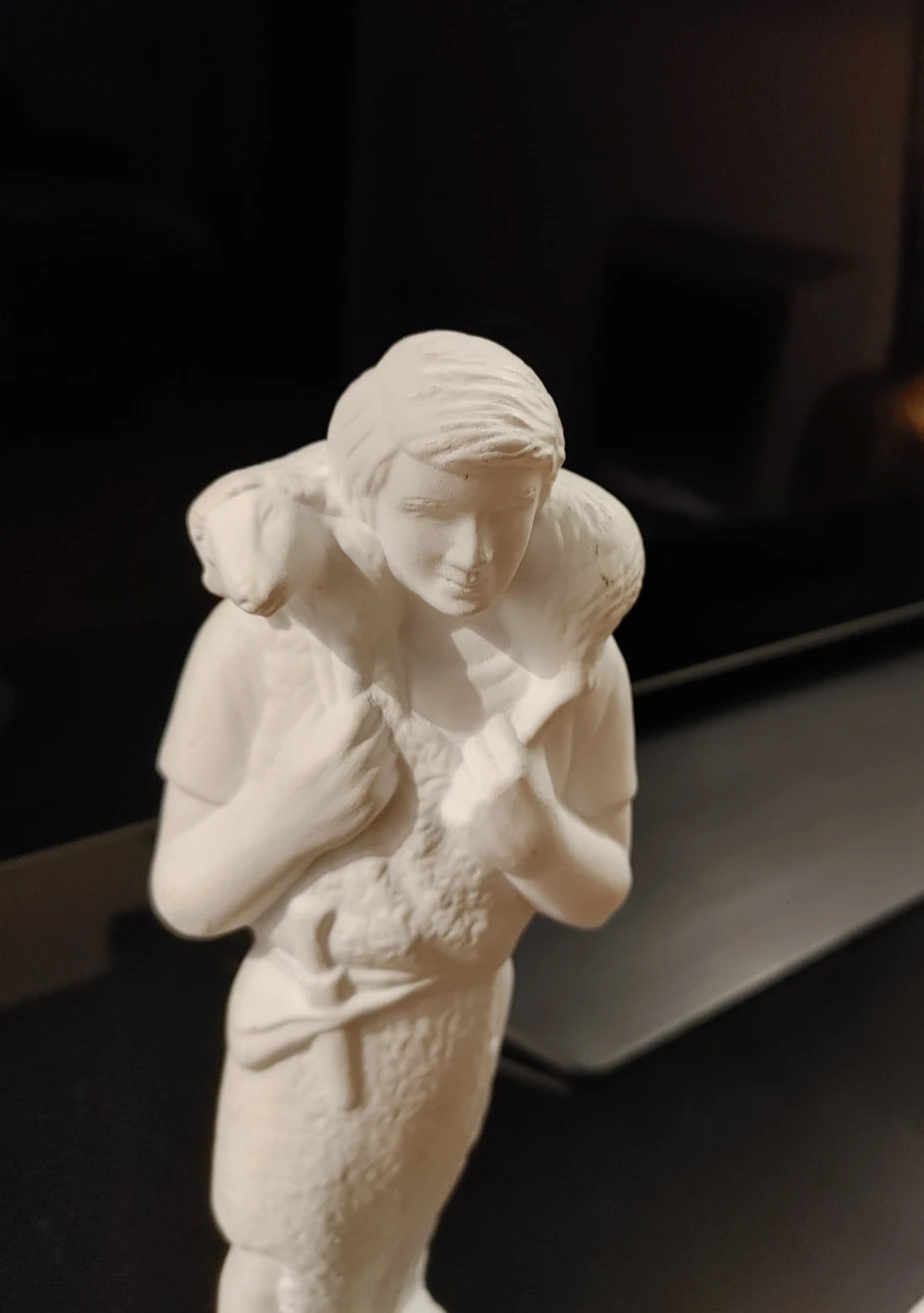 White Shepherd with Lamb Figurine - photo 2