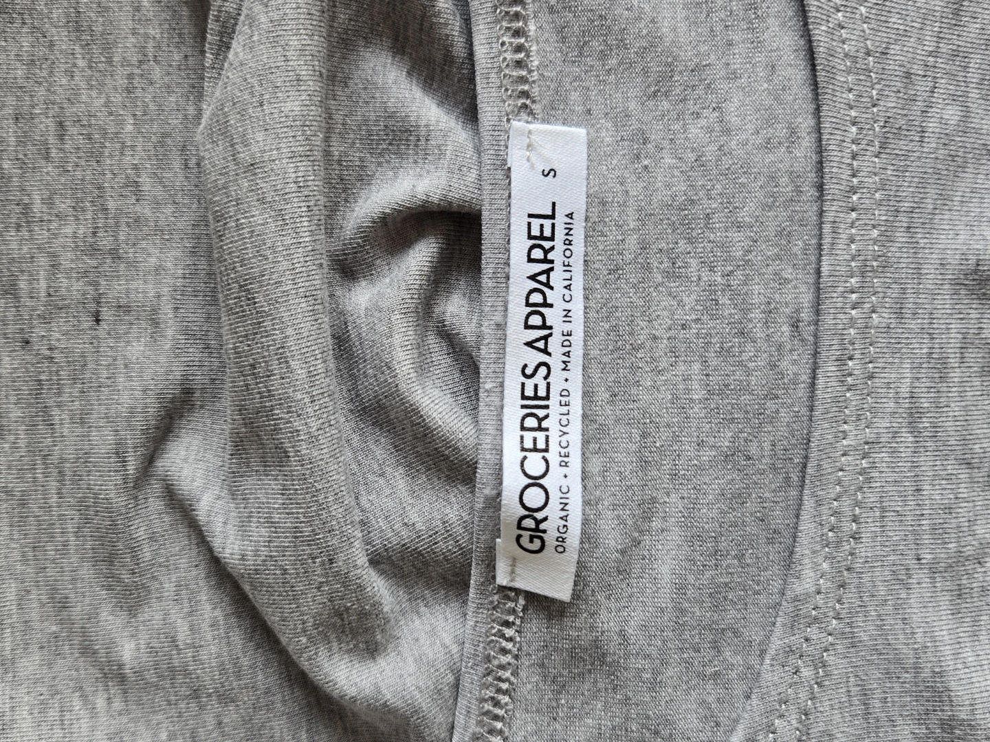 Groceries Apparel Grey Long Sleeve Crop Top - Size Small - photo 3