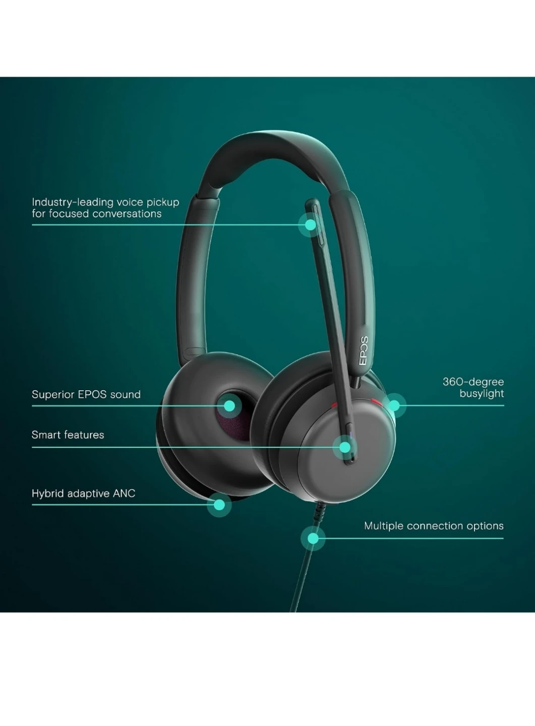 EPOS IMPACT 860T ANC Wired Headset - photo 2