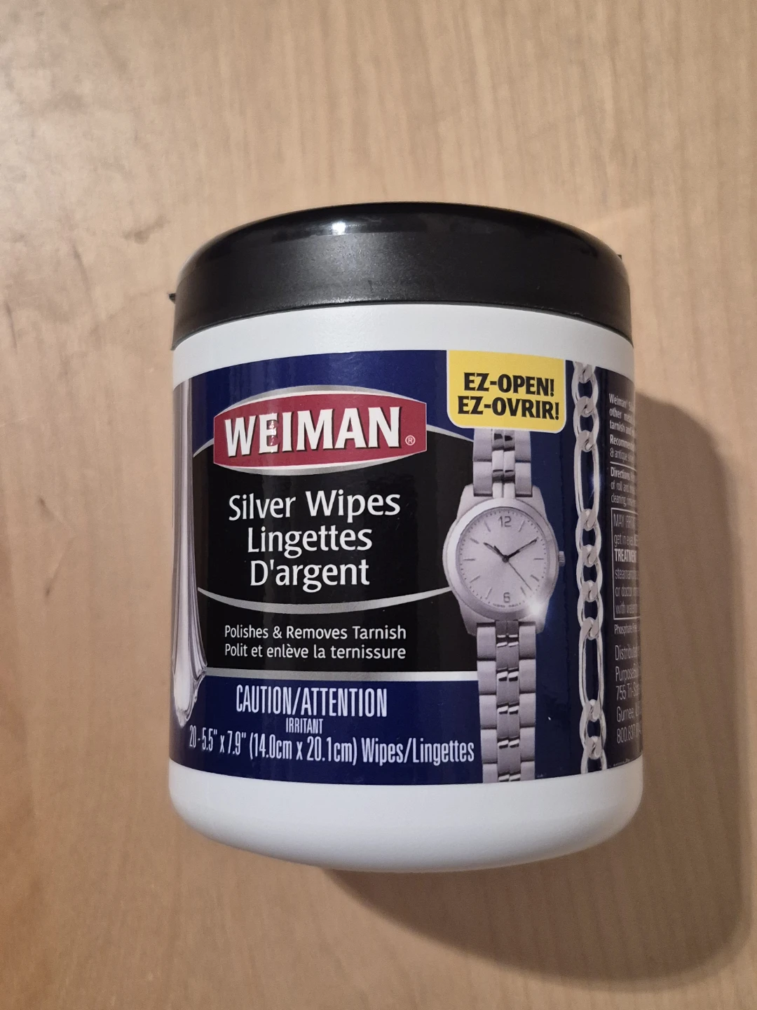 Weiman Silver Wipes Polishes and removes tarnish