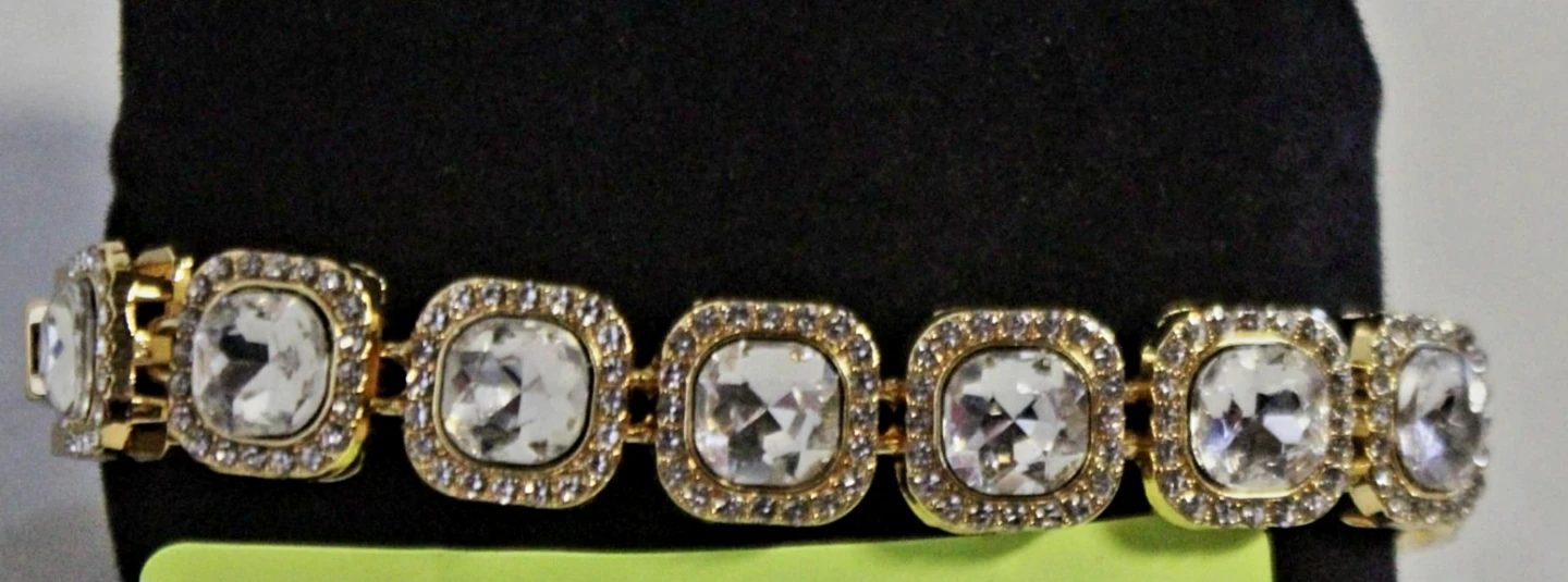 Gold Tone Crystal Bracelet