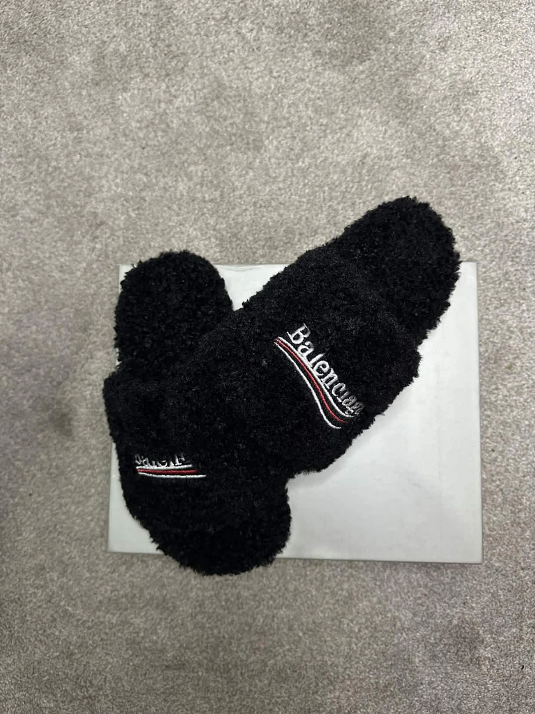 Balenciaga Faux Fur Slides - photo 2