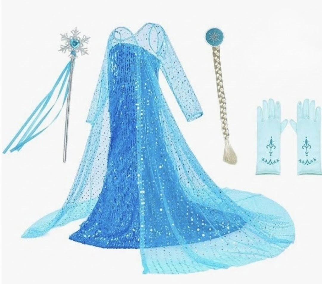 Elsa Inspired/Princess Dress 6-7yo
