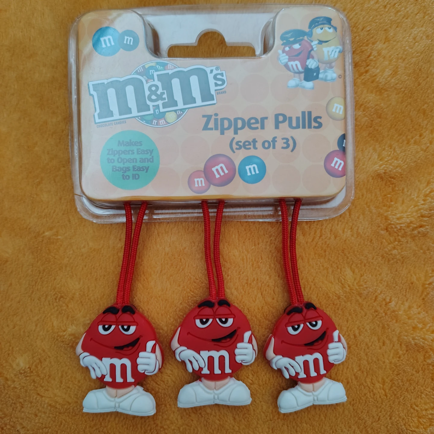 M&M's Zipper Pulls Set of 3