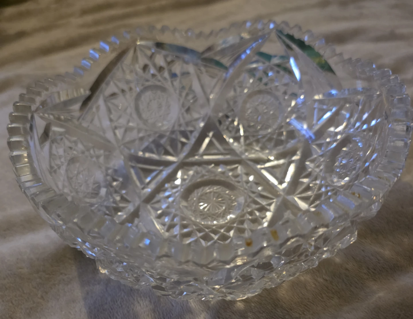 Vintage Cut Glass Crystal Bowl - photo 2
