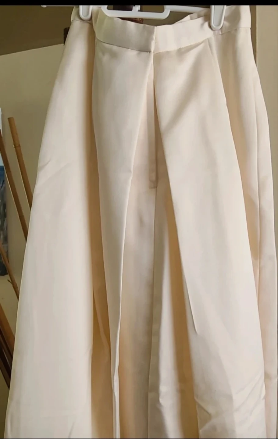 Cream Long Pleated Skirt - photo 2