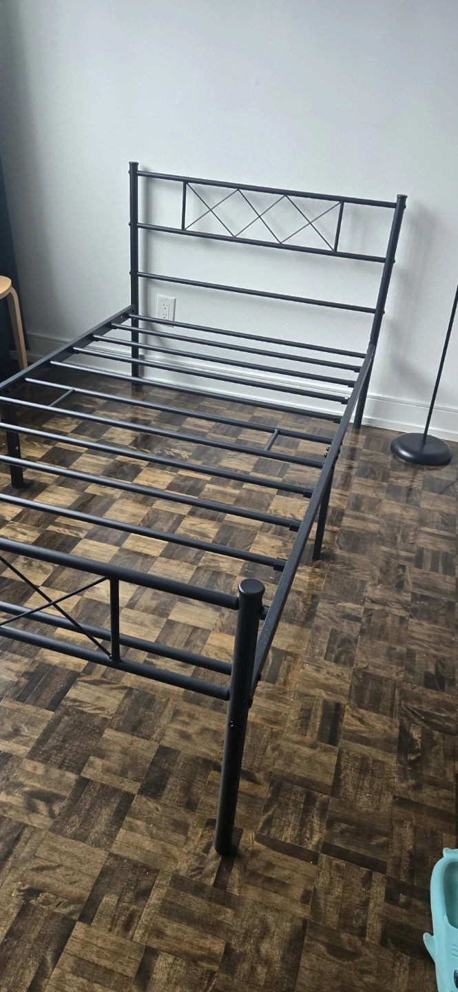 Black Metal Single Bed Frame - photo 2