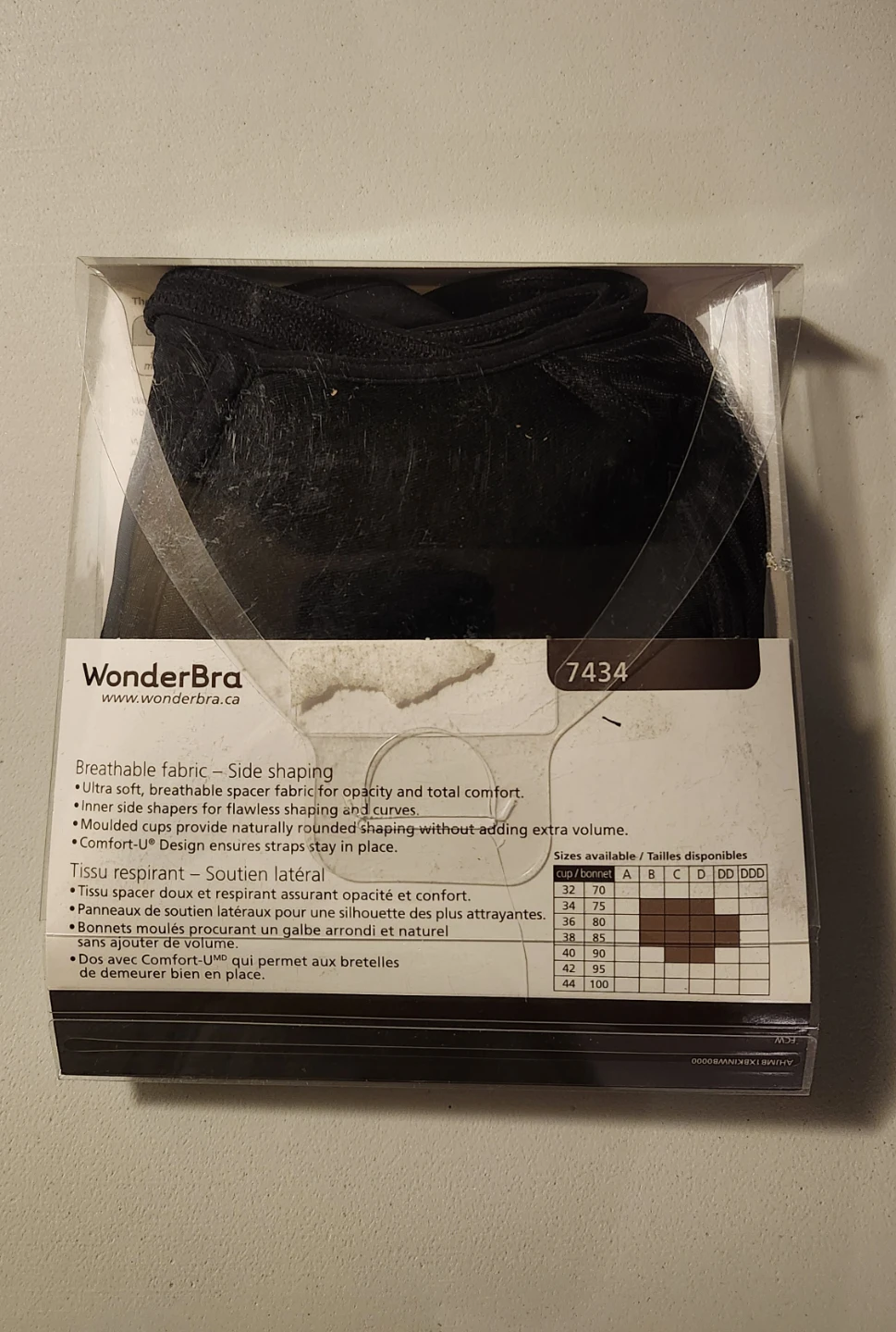 WonderBra 7434 Black Bra, Size 36C - photo 3