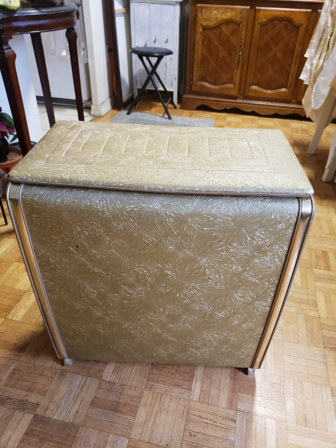 Vintage Gold Laundry Hamper