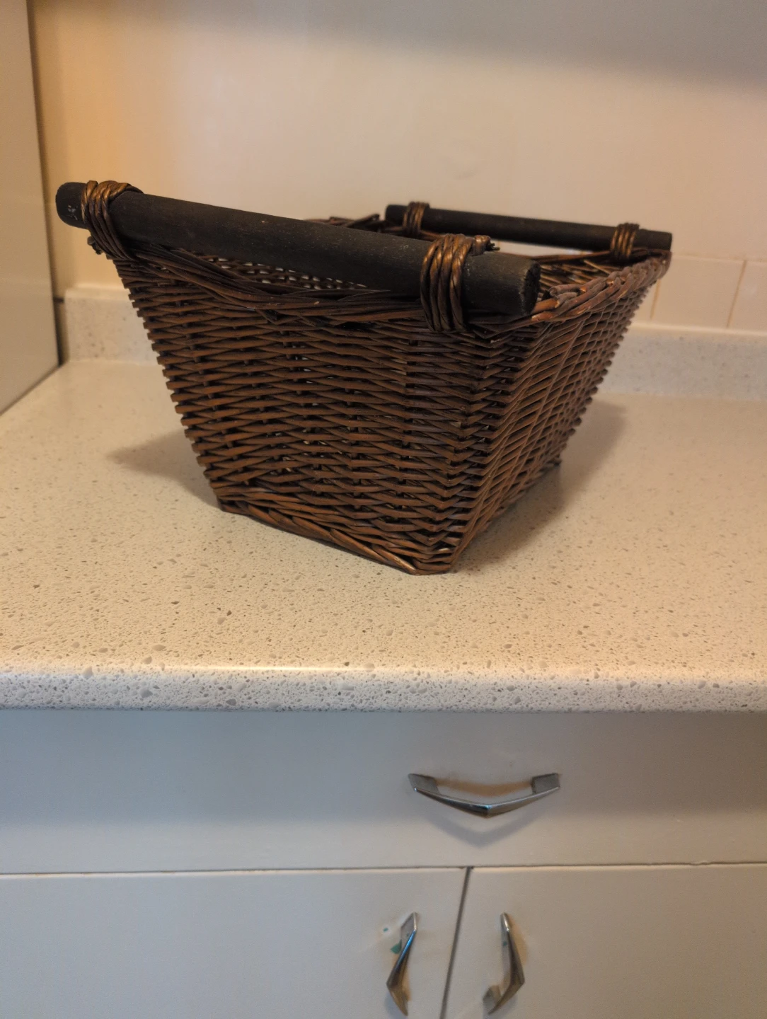 Woven Wicker Storage Basket with Handles - photo 3
