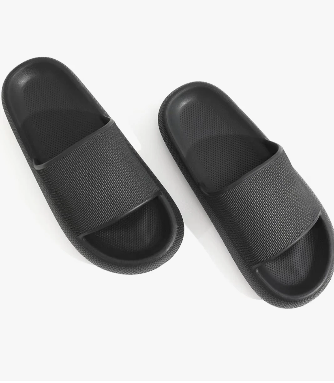 Cloud Recovery Black Slide Sandals
