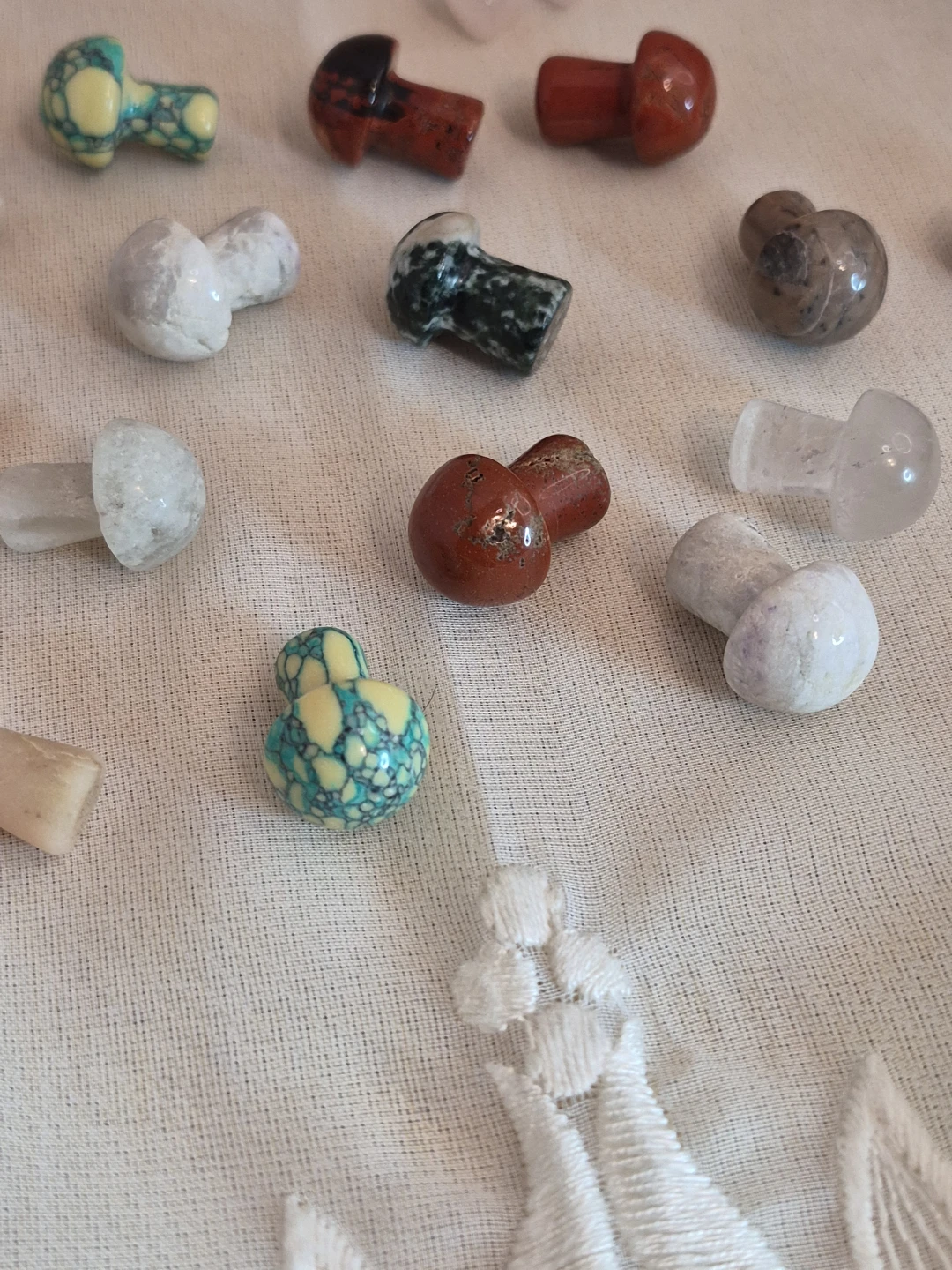 Mix Misc Lot of 16 Little Crystal Mushrooms Brand New Leftovers - photo 3