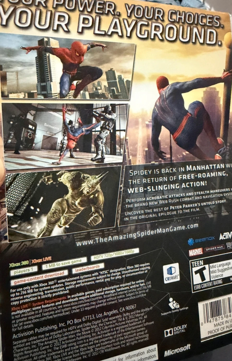 The Amazing Spider-Man for Xbox 360 - photo 2