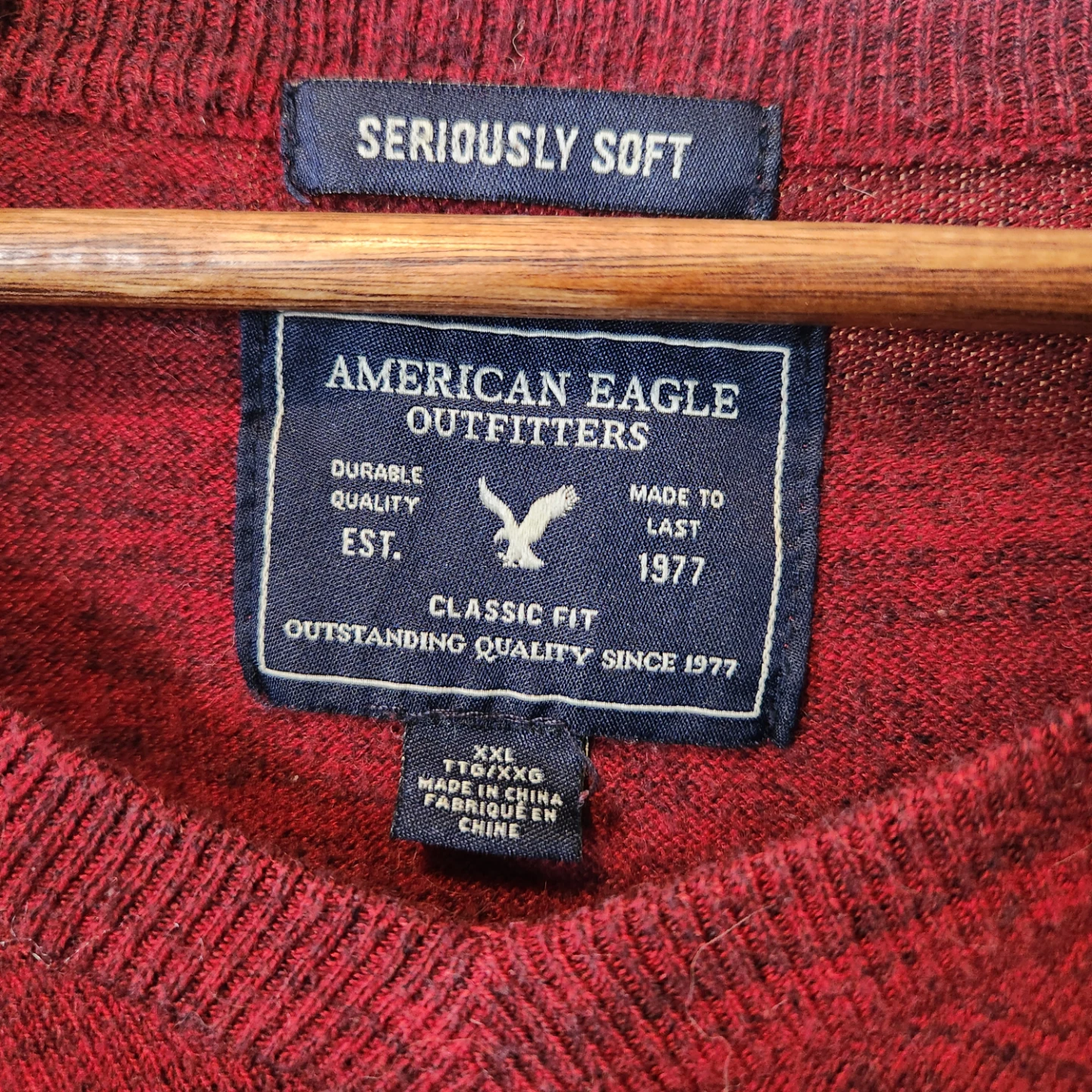 American Eagle Seriously Soft V-Neck Sweater - XXL - photo 2