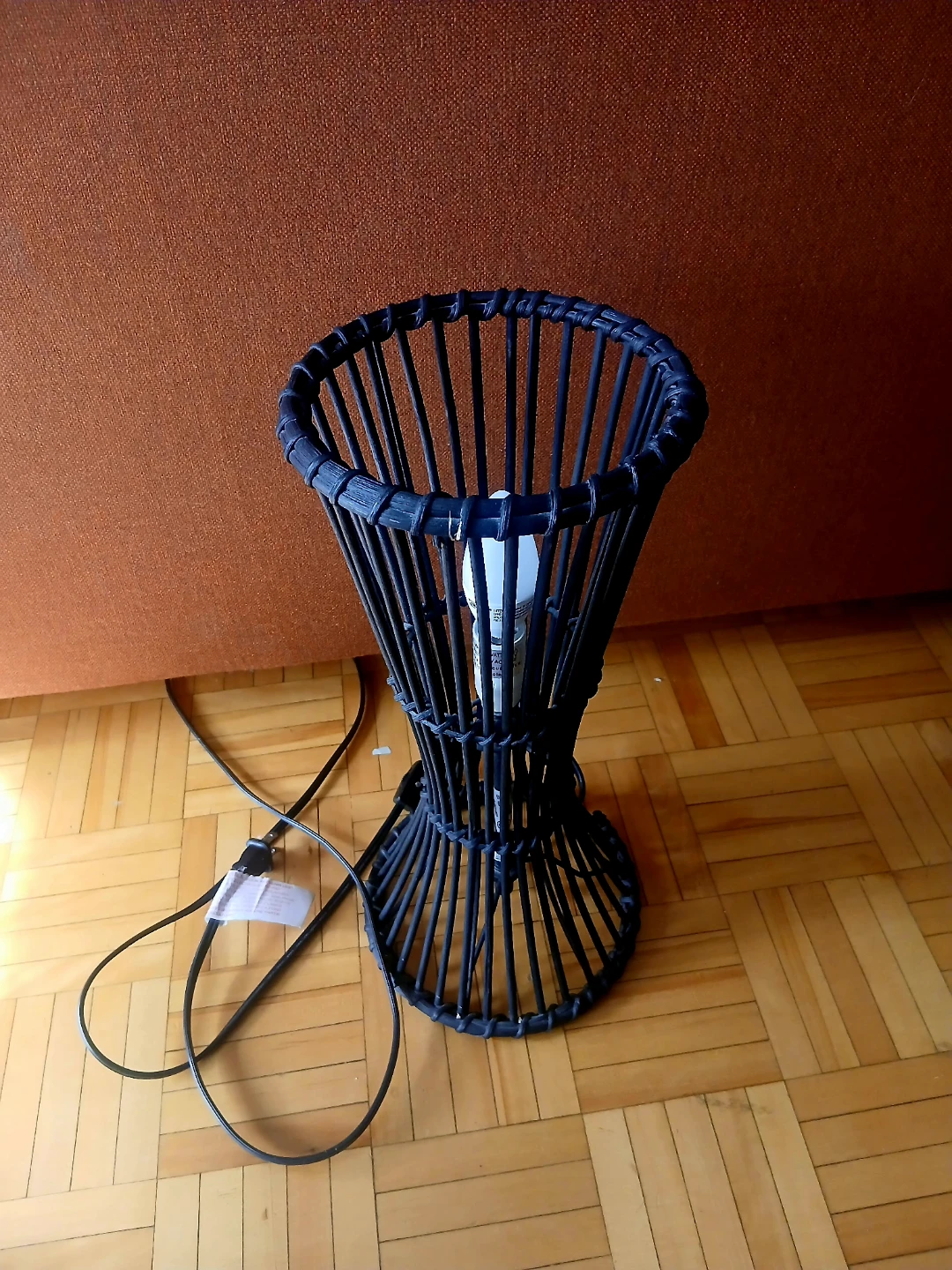 Black Wicker Table Lamp