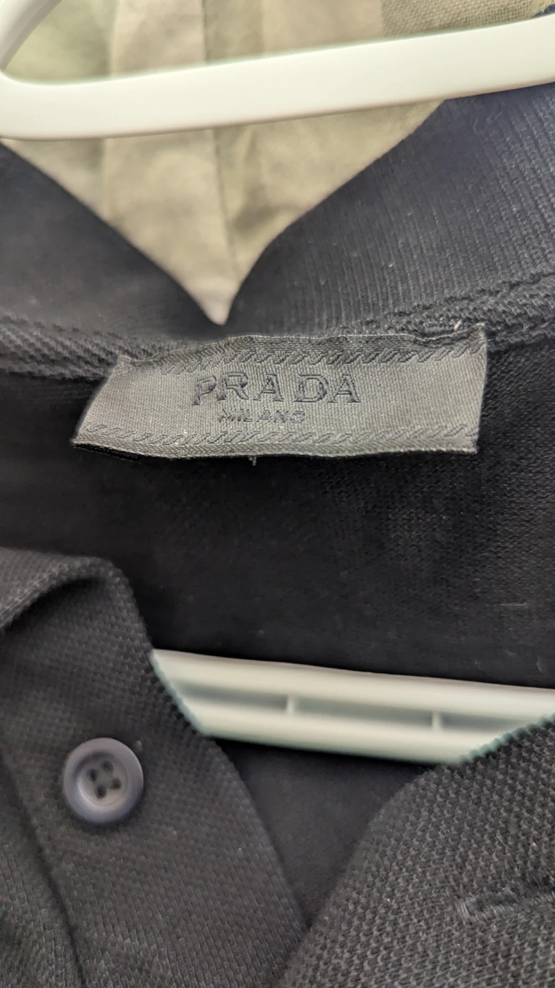 Prada Black Polo Shirt - Vintage - XXL but fits like XL - photo 3