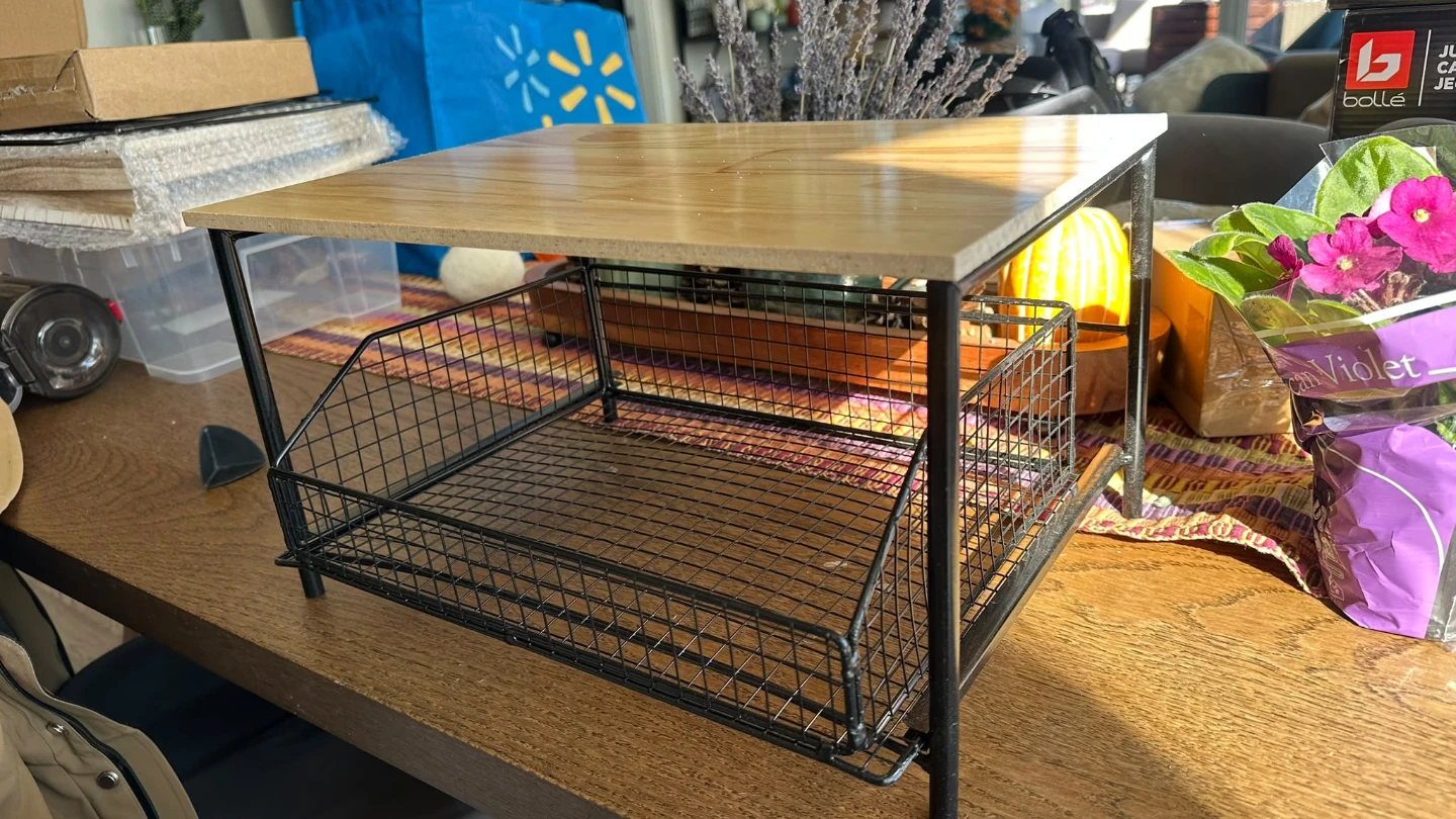 Countertop Organizer Shelf with Sliding Basket - photo 4