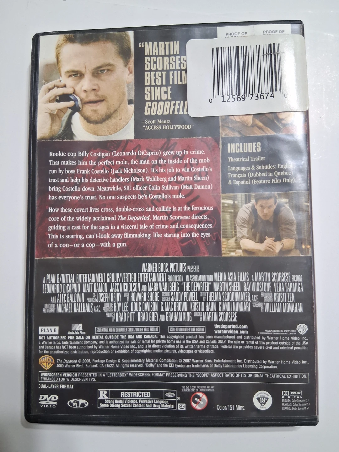 The Departed DVD Widescreen Edition - photo 3
