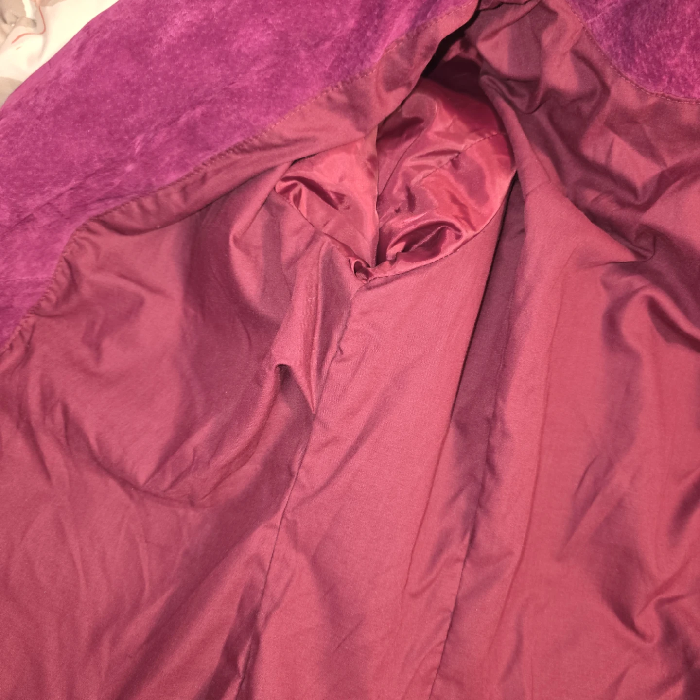 ASOS Pink Fucsia Suede Biker Jacket Size 12 - photo 3