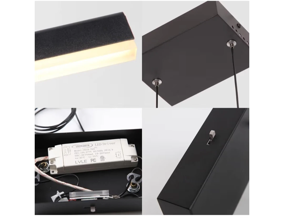 Modern LED Linear Kitchen Island Pendant Light - photo 3