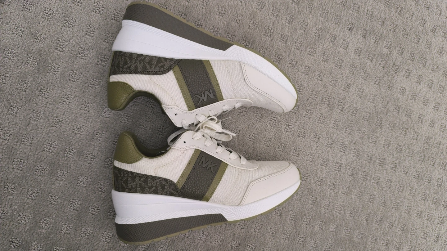 Brand new Michael Kors Women's Sneakers - Olive/White - Size 6 - photo 2