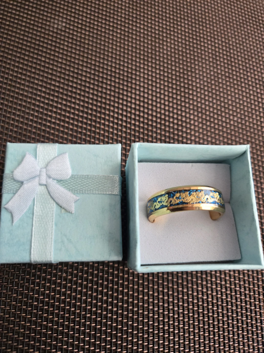 Gold and Blue Dragon Ring