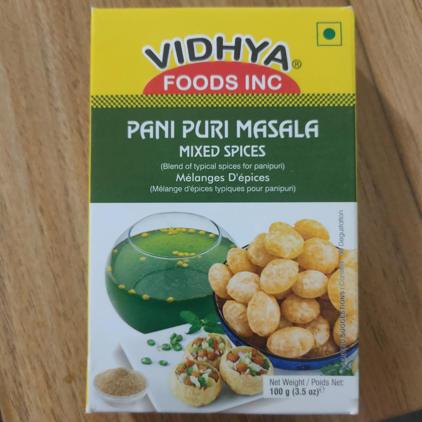 Vidhya Foods Inc Pani Puri Masala 100g