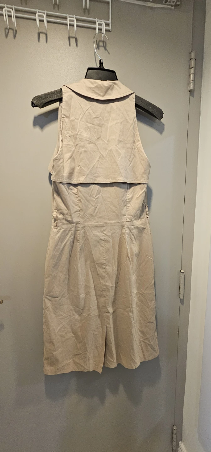 Ann Taylor Sleeveless Trench Dress - Beige - photo 4