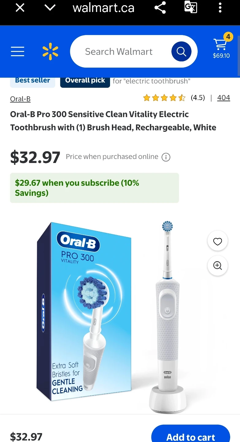 Oral-B Pro 300 Vitality Rechargeable Toothbrush - photo 3